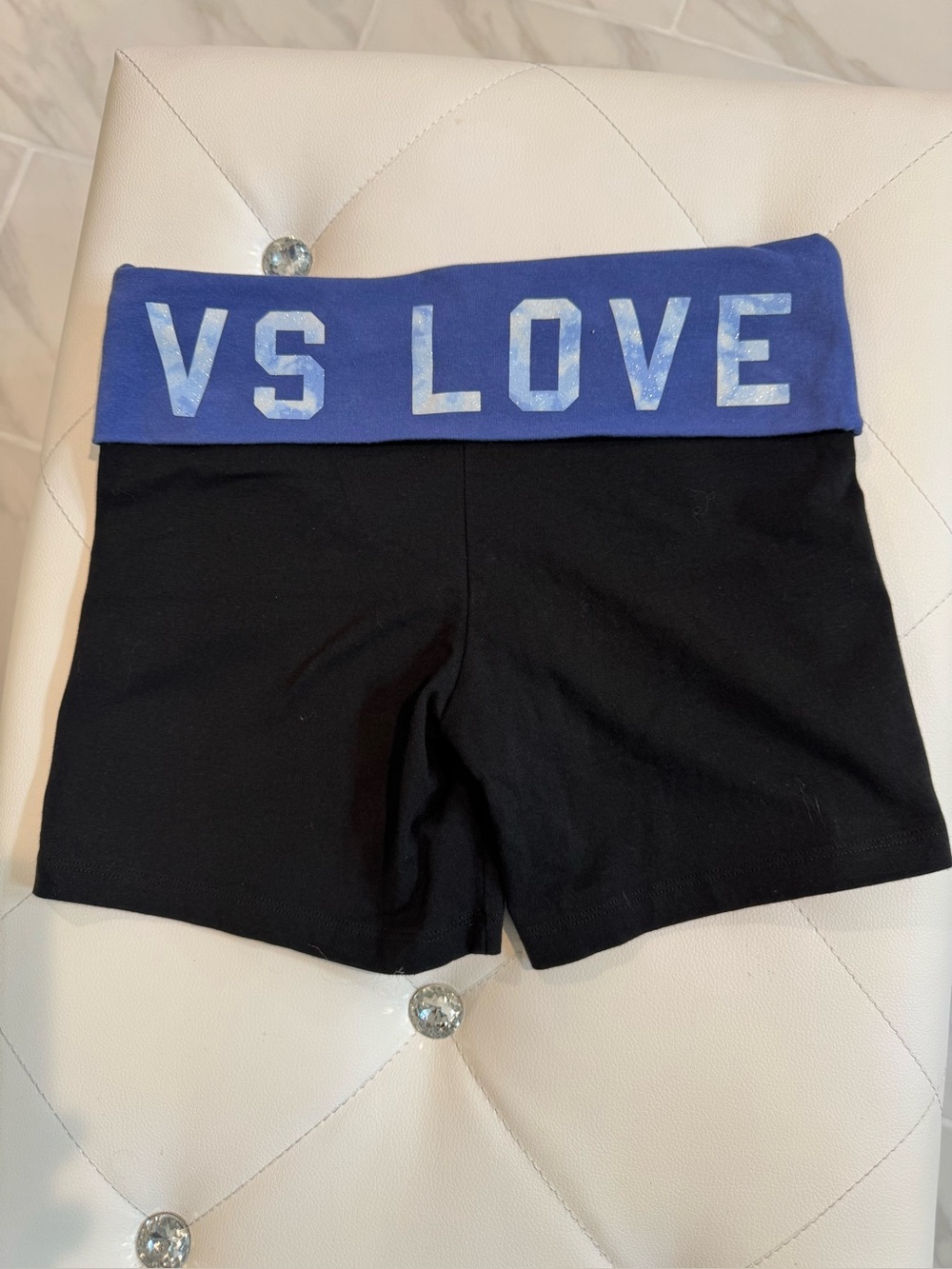 Victoria’s Secret “Sparkle VS Love” Yoga Shorts- Small